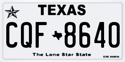 TX license plate CQF8640