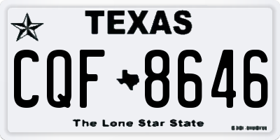 TX license plate CQF8646