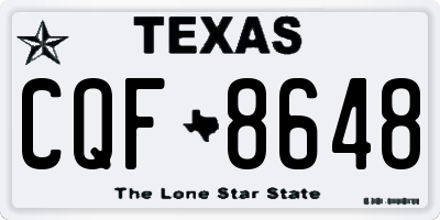 TX license plate CQF8648