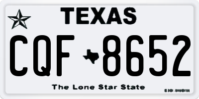 TX license plate CQF8652