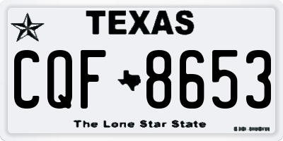 TX license plate CQF8653
