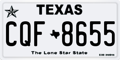 TX license plate CQF8655