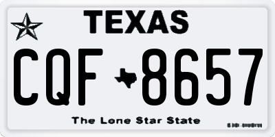TX license plate CQF8657