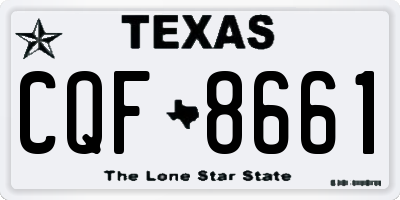 TX license plate CQF8661