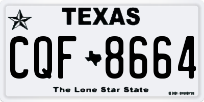 TX license plate CQF8664