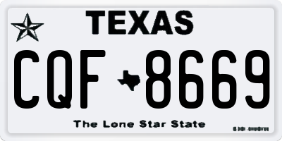 TX license plate CQF8669