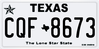 TX license plate CQF8673