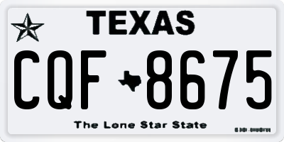 TX license plate CQF8675