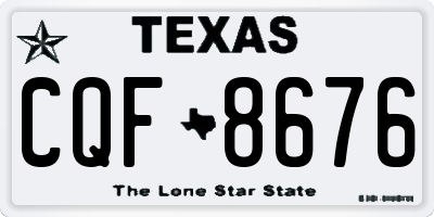 TX license plate CQF8676