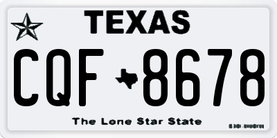 TX license plate CQF8678