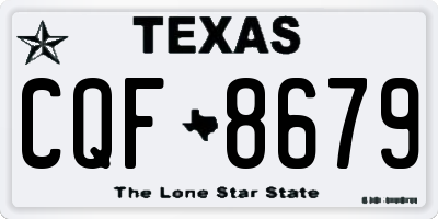 TX license plate CQF8679