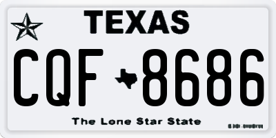 TX license plate CQF8686