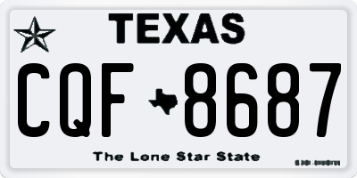 TX license plate CQF8687