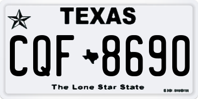 TX license plate CQF8690