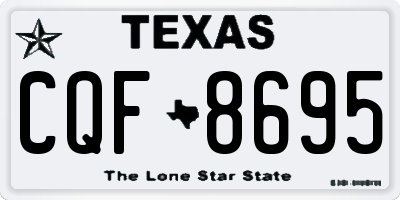 TX license plate CQF8695