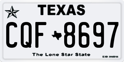 TX license plate CQF8697