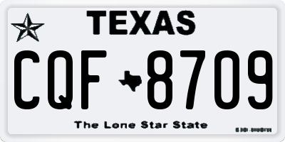 TX license plate CQF8709