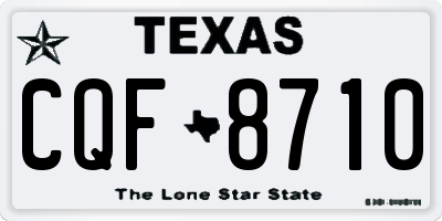 TX license plate CQF8710