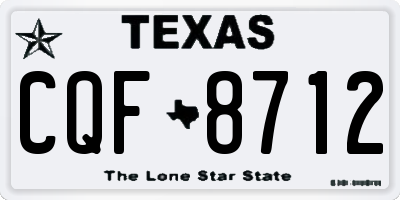 TX license plate CQF8712