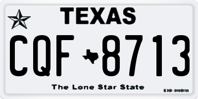 TX license plate CQF8713