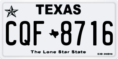 TX license plate CQF8716