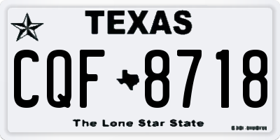 TX license plate CQF8718