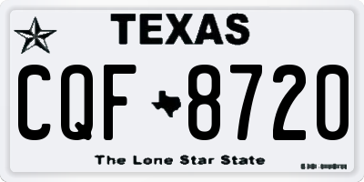 TX license plate CQF8720
