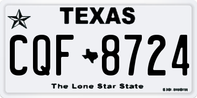 TX license plate CQF8724