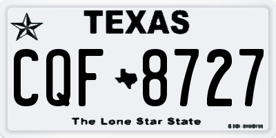 TX license plate CQF8727