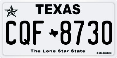 TX license plate CQF8730