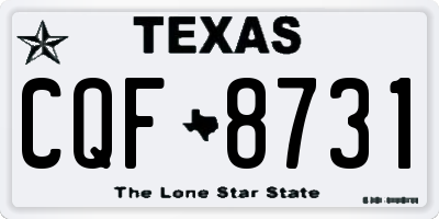 TX license plate CQF8731