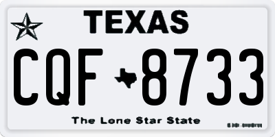 TX license plate CQF8733