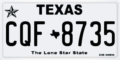TX license plate CQF8735