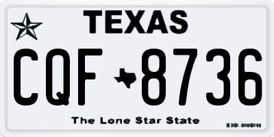 TX license plate CQF8736