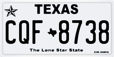 TX license plate CQF8738