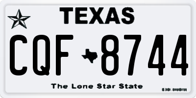 TX license plate CQF8744