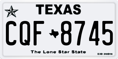 TX license plate CQF8745