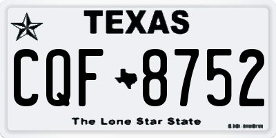 TX license plate CQF8752