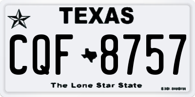 TX license plate CQF8757