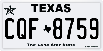 TX license plate CQF8759