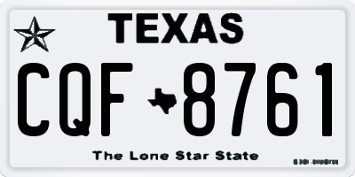 TX license plate CQF8761
