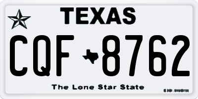 TX license plate CQF8762