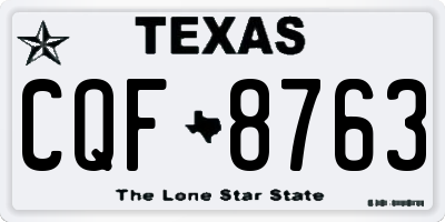 TX license plate CQF8763