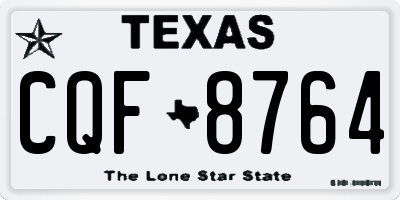 TX license plate CQF8764