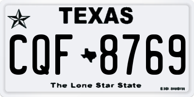 TX license plate CQF8769
