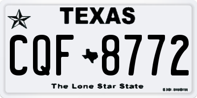 TX license plate CQF8772