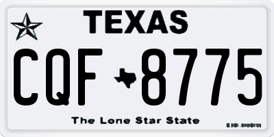 TX license plate CQF8775