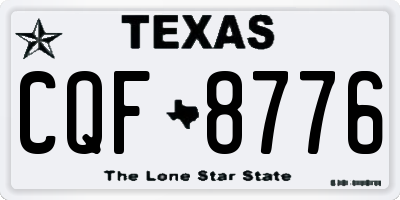 TX license plate CQF8776
