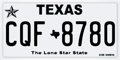 TX license plate CQF8780