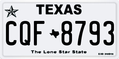 TX license plate CQF8793